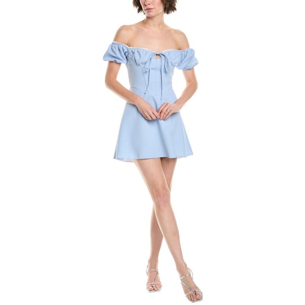 Hl Affair Womens  Corset Mini Dress, Blue